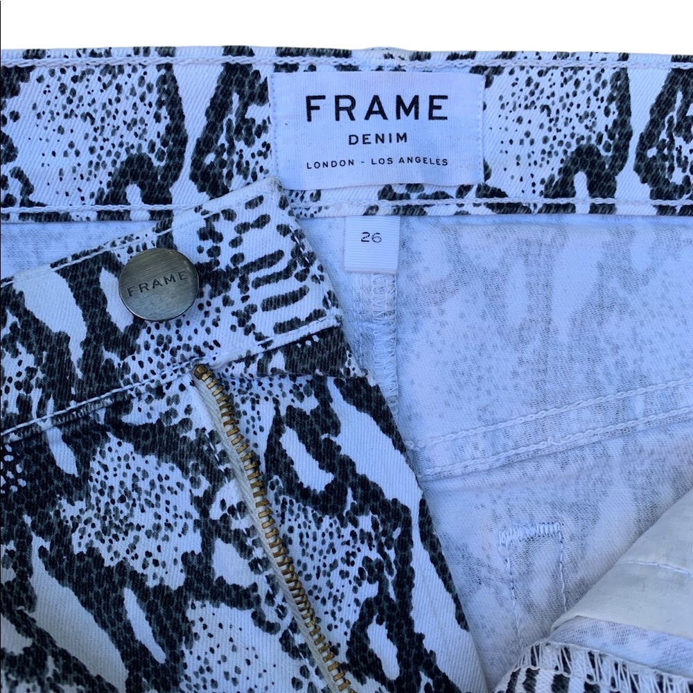Frame Denim Python Print Mini Skirt - image 4